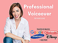 Friendly, American Female Voice Over for Radio Ad Banner Image