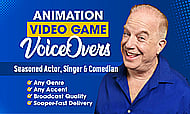 A pro comedian in a pro studio for your video game or cartoon voice! Banner Image