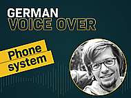 A trustful and engaging voice for your phone system - male german Banner Image