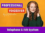 Friendly, warm voice for your Telephone/Phone/IVR/Auto Attendant Banner Image