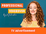 Friendly, conversational voice for Television Advertisement (TV Ad) Banner Image