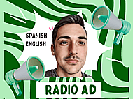 Bilingual and Original Latinamerican Voice Over for your Radio Ad Banner Image