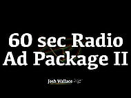60 sec Radio Ad Package II, African American Male VO + Sound Design Banner Image