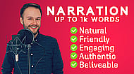 Natural, engaging, warm, friendly, dynamic - narrations, explainers, etc. Banner Image