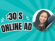 Your :30 Online Ad with a Energetic Friendly and Conversational Voice Banner Image