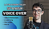 Professional Male Voice Over in Latin American Spanish for TV Ads Banner Image