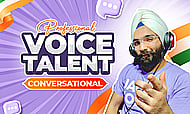 Record an Authentic Indian accent English Male Voice Over Banner Image