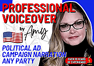 A Confident, Compelling Female Voice for your Political Ad Campaign TV Ad Banner Image