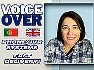 A portuguese or english IVR/Telephone Voice Over with a Friendly voice Banner Image