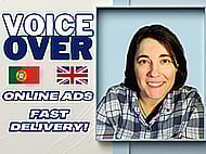 A portuguese or english friendly and engaging Voice for Online Ads Banner Image