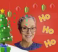 A delightful Mrs Claus for holiday IVR messages Banner Image