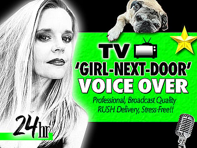 Dry Humorous Girl-Next-Door for your next TV AD!