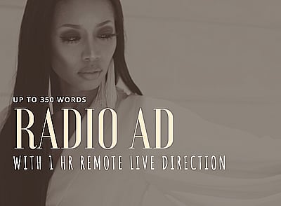Radio Ad - Warm, Articulate Female Voice - Live Direct