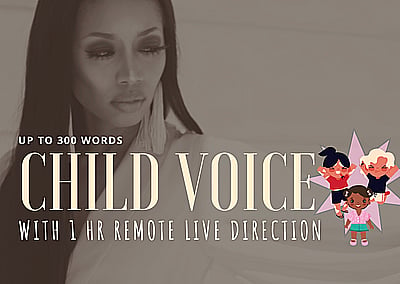 Child Voice - Authentic, Playful Female Child Voice - Live Direct