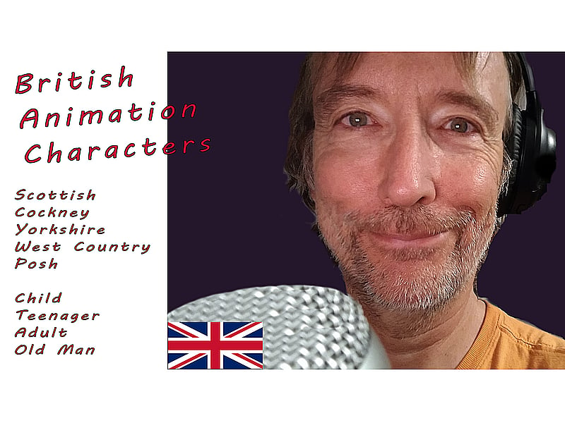 A Unique British Male Voice Over Character for your Animation